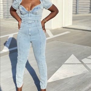 Denim Stretch Jumpsuit